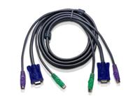 ATEN 10ft PS/2 toetsenbord-video-muis (kvm) kabel Zwart 3 m - thumbnail