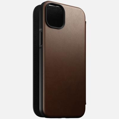 Nomad Modern lederen folio iPhone 14 Plus - Rustic Brown