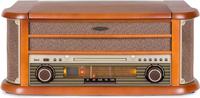 Reflexion HIF2002 Retro-stereoset FM, CD, Cassette, Platenspeler, USB Behuizing van echt hout, Opnamefunctie, Incl. afstandsbediening 2 x 40 W Hout - thumbnail