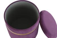 Voetensteun DKD Home Decor Polyester MDF Bordeaux (39 x 39 x 49 cm) - thumbnail