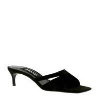 Mango suède muiltjes zwart - thumbnail