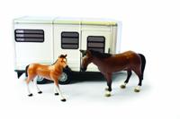 Britains 42846 - Big Farm - Paardenhanger met paard en veulen - thumbnail