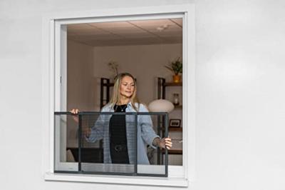 Muggennet Schellenberg Antraciet Aluminium Uitschuifbaar Met lijst Glasvezel 75 x 100 cm