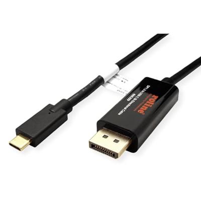 ROLINE USB Type C - DisplayPort, v1.2, bidirectionele adapterkabel, M/M, 2 m ROLINE USB Type C - DisplayPort, v1.2, bidirectionele adapterkabel, M/M, 2 m