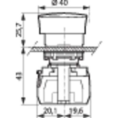 BACO L22ED01D Noodstopschakelaar Kunststof frontring, Zwart 600 V 10 A IP69K 1 stuk(s)