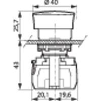 BACO L22ED01D Noodstopschakelaar Kunststof frontring, Zwart 600 V 10 A IP69K 1 stuk(s) - thumbnail
