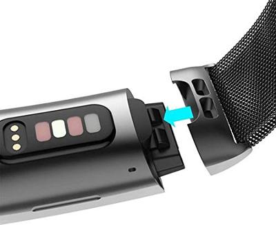 Fitbit Charge 3 & 4 milanese bandje - Maat: Small - zwart - thumbnail