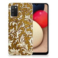 Siliconen Hoesje Samsung Galaxy A02s Barok Goud - thumbnail