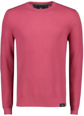 Lerros Trui Fuchsia Ronde Hals 100% Katoen Licht Getailleerd