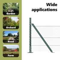 VidaXL Afrasteringspaal groen 10 x 0,5 m (13 mm gaas) staal en pvc - thumbnail