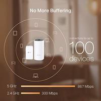 TP-Link Deco WiFi Mesh AC 1200 Mbps Deco M3 (2 pack) wifi-systeem voor het hele huis - 260 m² wifi-dekking, 2 gigabit-poorten, kinderbeveiliging, compatibel met alle zwart/witte vezelboxen - thumbnail