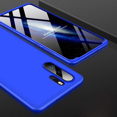 GKK drie stage splicing volledige dekking PC Case voor Huawei P30 Pro (blauw)