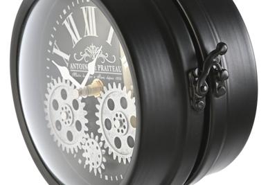 Tafelklok Home ESPRIT Wit Zwart Zilverkleurig