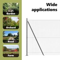 VidaXL Afrasteringspaal grijs 10 x 1,4 m (16 x 16 mm gaas) - thumbnail