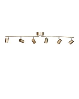 Brede gouden plafondlamp met 6 GU10 fittingen By Rydens Correct