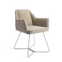 Jesper Home Eetkamerstoel 'Tome' Beehive Steel, kleur Great Greige - thumbnail