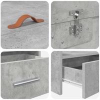 Opbergbedframe met hoofdeinde Beton Grijs 90 x 200 cm Bewerkt hout - thumbnail