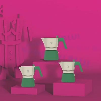 Italiaans koffiezetapparaat - PEZZETTI - FUTUREXPRESS - Aluminium - 6 kopjes - Groen