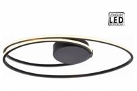 Freelight Plafondlamp Ophelia zwart ovaal klein - thumbnail