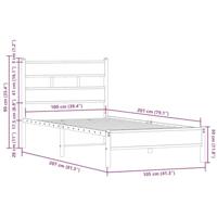Bedframe met hoofdbord zonder matras sonoma eiken 100x200 cm - thumbnail