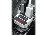 FM-transmitter met 12V Autolader - Zender met 2x USB - Carkit Functie - AUX (PMT406) - thumbnail