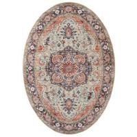 Heritaged Buitenkleed ovaal Vintage - Valenca Fino groen|blauw - - thumbnail