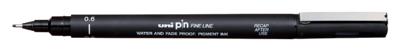 Fineliner uni-ball pin 0.6mm zwart Fineliner uni-ball pin 0.6mm zwart
