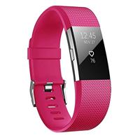 By Qubix - Compatible met Fitbit Charge 2 sportbandje - Maat: Large - Roze - Compatible fitbit bandje - thumbnail