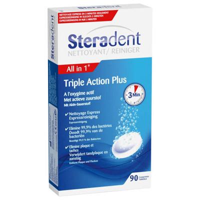 Steradent Triple Action Plus Bruistabletten 90st