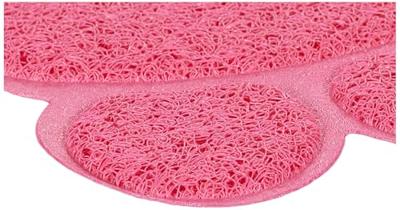 TRIXIE SCHOONLOOPMAT VOOR KATTENBAKKEN POOT PVC ROZE 40X30 CM 2 ST