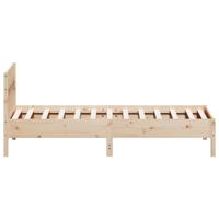 Bedframe met hoofdbord massief grenenhout 90x190 cm - thumbnail