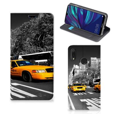 Huawei Y7 hoesje Y7 Pro (2019) | Book Cover | New York Taxi