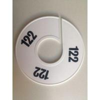 Maatring 11 cm wit/zwart 122 - thumbnail