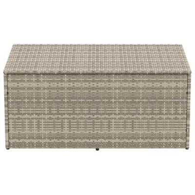Tuinbox 110x50x58 cm poly rattan lichtgrijs