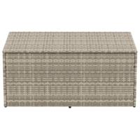 Tuinbox 110x50x58 cm poly rattan lichtgrijs - thumbnail