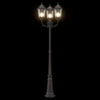 VidaXL Tuinverlichting brons 61 x 53 x 235 cm aluminium en glas - thumbnail