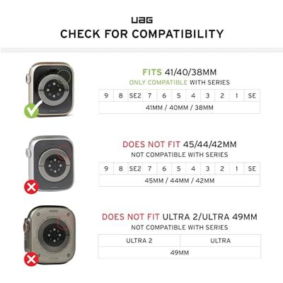 URBAN ARMOR GEAR UAG Compatibel Apple Watch Band 41 mm/40 mm/38 mm, iWatch Series 9/8/SE 2/7/6/5/4/3/2/1 & Watch SE, Top Grain Italiaans lederen vervangende band, leer bruin