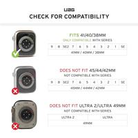 URBAN ARMOR GEAR UAG Compatibel Apple Watch Band 41 mm/40 mm/38 mm, iWatch Series 9/8/SE 2/7/6/5/4/3/2/1 & Watch SE, Top Grain Italiaans lederen vervangende band, leer bruin - thumbnail