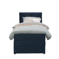 Boxspring met opbergruimte Liv geruit - blauw - 90x200 cm - Leen Bakker - thumbnail