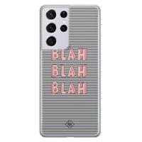 Samsung Galaxy S21 Ultra siliconen telefoonhoesje - Blah blah blah - thumbnail