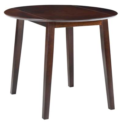 Eettafel inklapbaar rond MDF bruin Eettafel inklapbaar rond MDF bruin