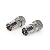 Nedis CSGP40922ME Iec (coax) -connector Female - 2 Stuks Metaal - thumbnail