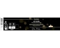 Lumineo LED kaars Licht Bruin/warm wit 7x11.2cm - thumbnail