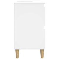 Wastafelkast 80x33x60 cm bewerkt hout wit - thumbnail