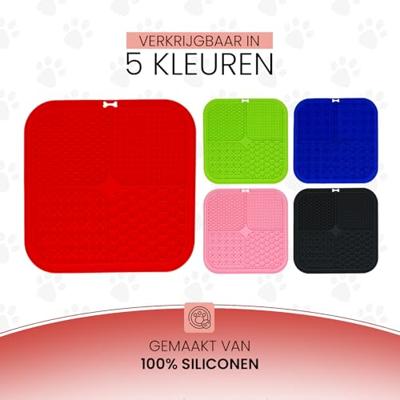 Eat Slow Live Longer Lick Mat Quad Red - thumbnail