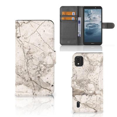 Nokia C2 2nd Edition | Bookcase | Marmer Beige