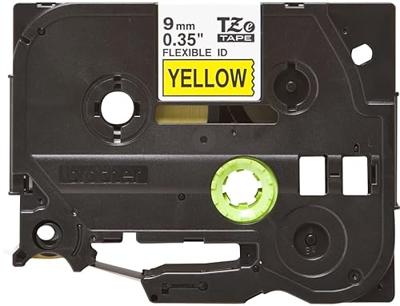 Brother TZe-FX, TZ-FX TZe-FX621 Tapekleur: Geel Tekstkleur:Zwart 9 mm 8 m