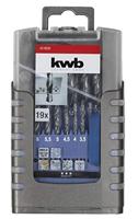 kwb 421920 HSS Metaal-spiraalboorset 19-delig DIN 338 Cilinderschacht 1 stuk(s) - thumbnail