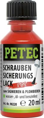 PETEC schroefbeveiligingslak safety varnish red 20ml PETEC schroefbeveiligingslak safety varnish red 20ml