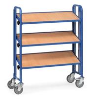 Fetra Hauptartikel 2881 Etagewagen Staal Poedercoating Laadvermogen (max.): 250 kg Stralend blauw (RAL 5007) - thumbnail